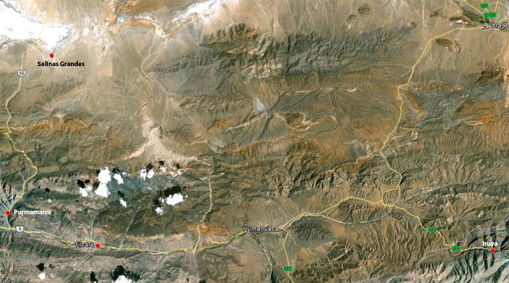 Mapa Quebrada Humahuaca
