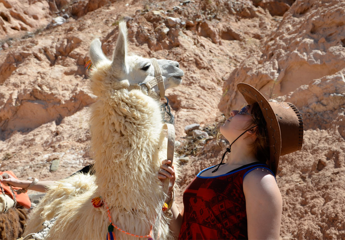 Tilcara, Diana con su llama Iura