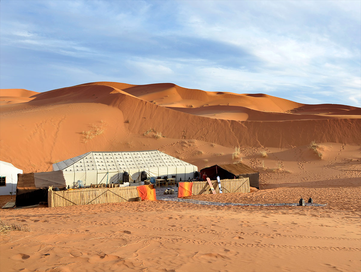 Erg Chebbi - Carpa principal del campamento