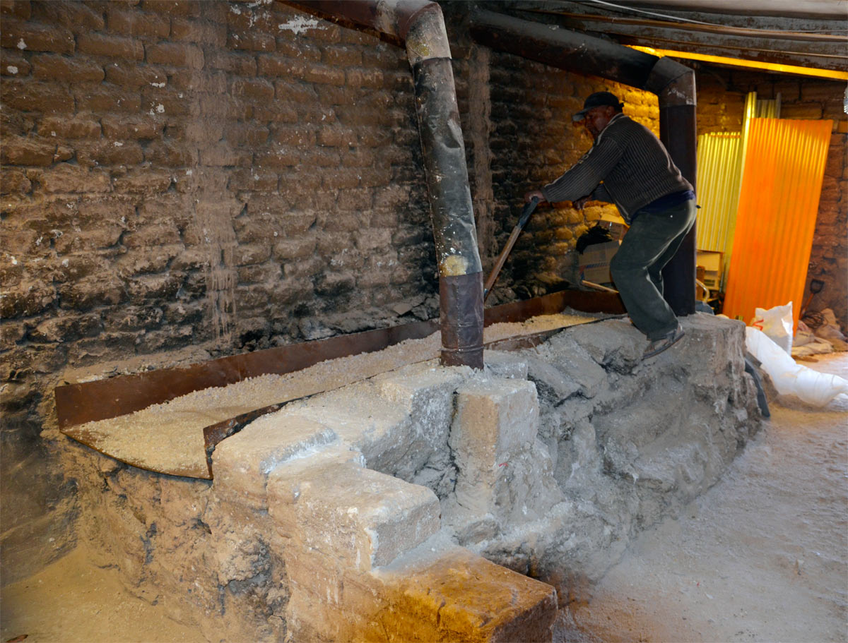 Colchani, secado de la sal